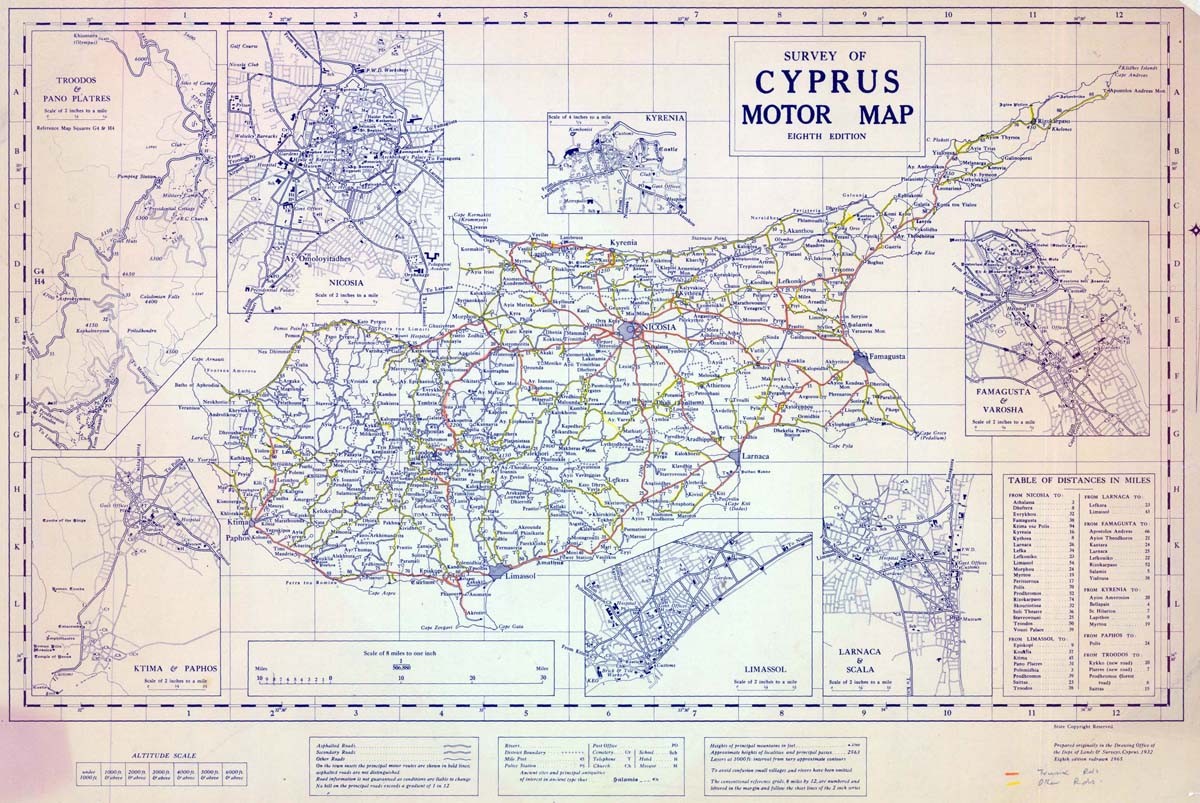 Χάρτης Κύπρου 1965
